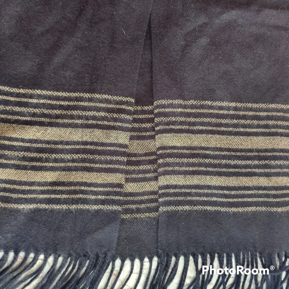 Vtg 90s navy blue blanket skirt - Picture 10 of 12